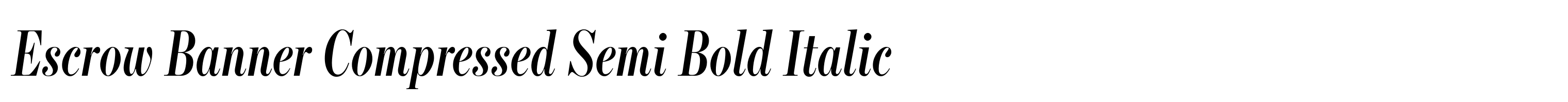 Escrow Banner komprimiert Semi Bold Italic
